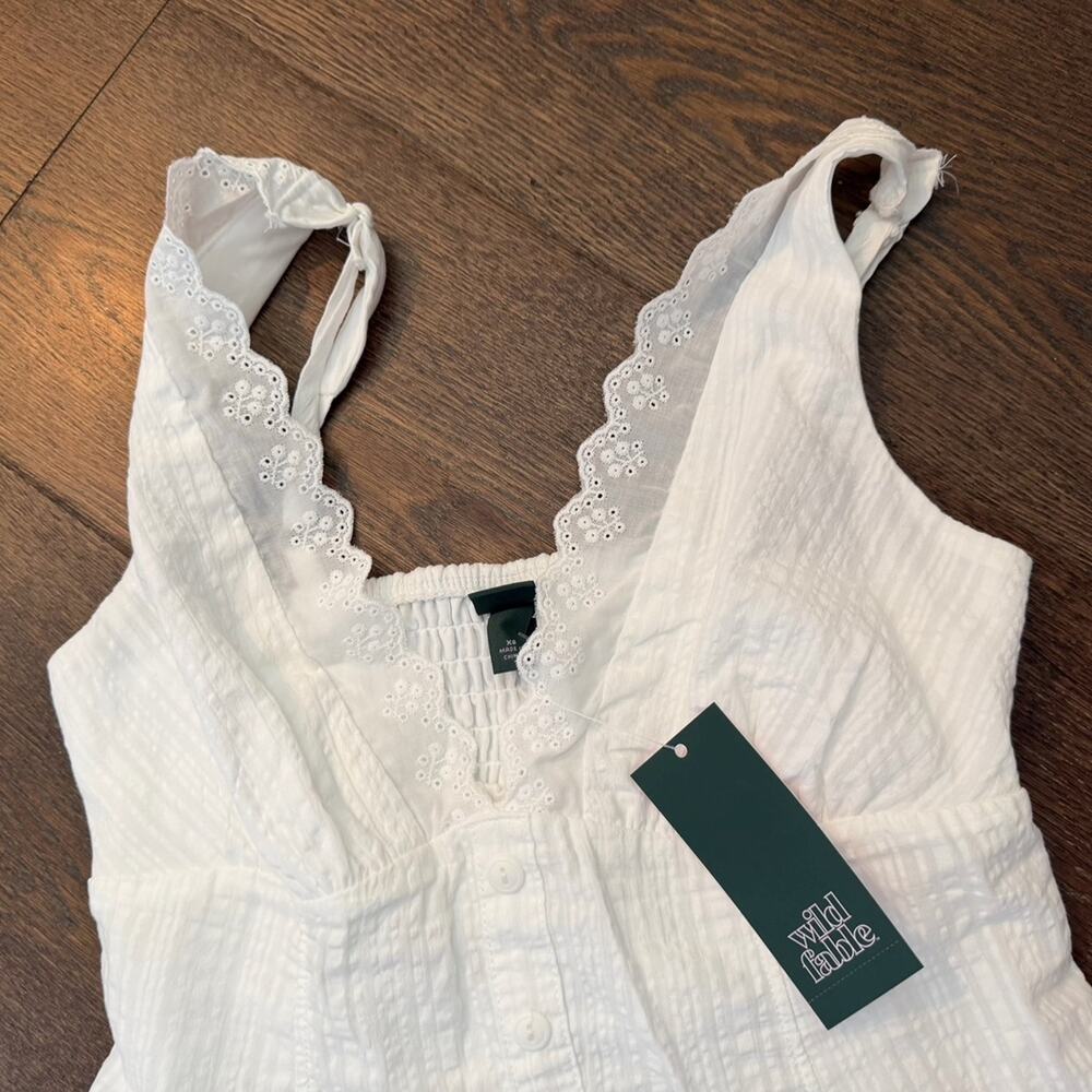 NWT Wild Fable White Eyelet Dress Sz XS - Picture 3 of 5